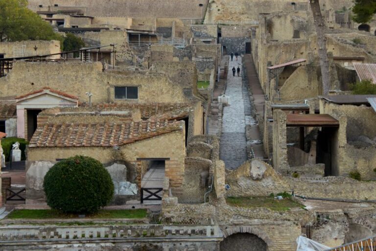 A view of the archaeological site Herculaneum.