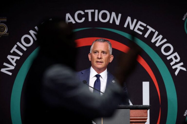 Democratic candidate for Florida governor David Jolly speaks during the National Action Network National Convention in New York, on April 9.