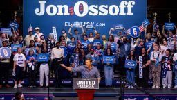 Senator Jon Ossoff, a Democrat from Georgia, during a campaign event at The Tabernacle in Atlanta, Georgia, on Sunday, May 31, 2026.