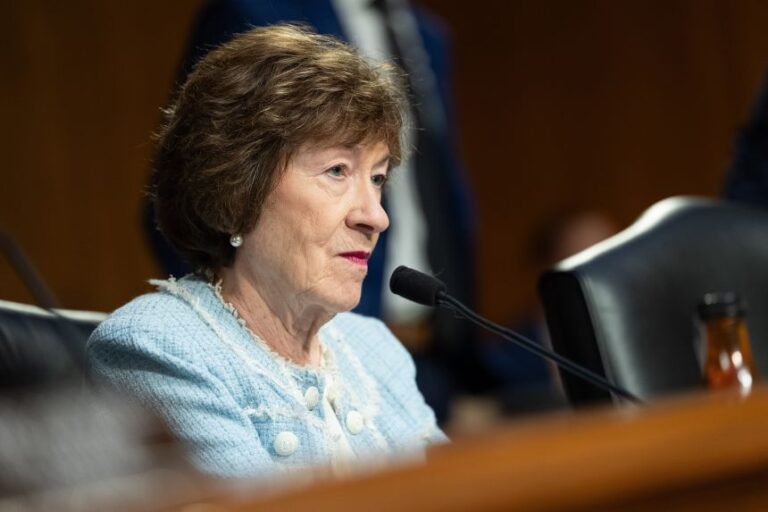 Sen. Susan Collins attends a Senate Intelligence Committee confirmation hearing on July 15.