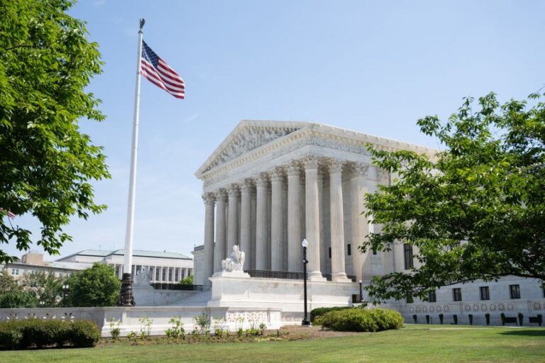 A view of the US Supreme Court in Washington, DC, on June 25, 2026.