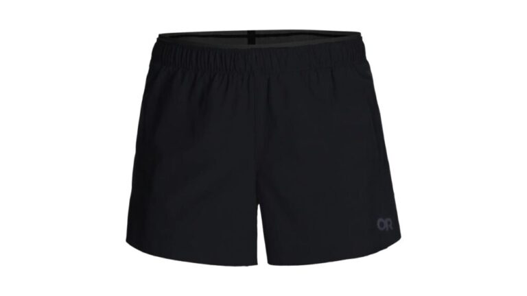 Outdoor Research Women's 4-Inch Swift Lite Shorts, white background
