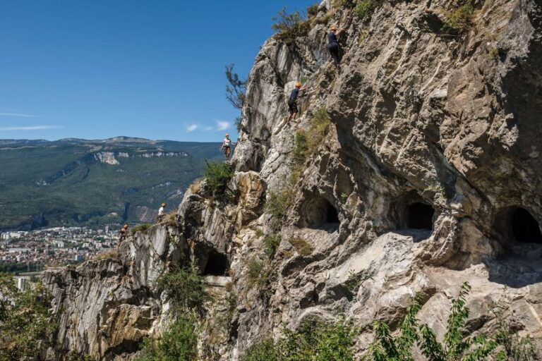 Grotte Mandrin, an archaeological site in southern France, where fossils suggest Neanderthals and Homo sapiens also once lived.