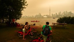 Fires in Northern Ontario cause poor air quality in Toronto on Wednesday, July 15.