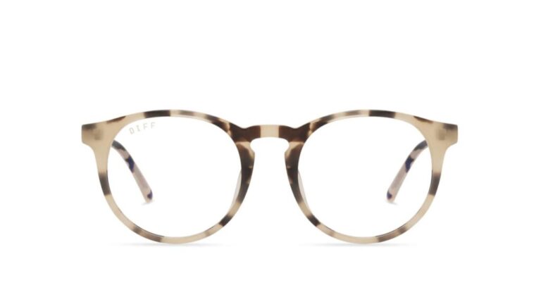 Round blue light glasses