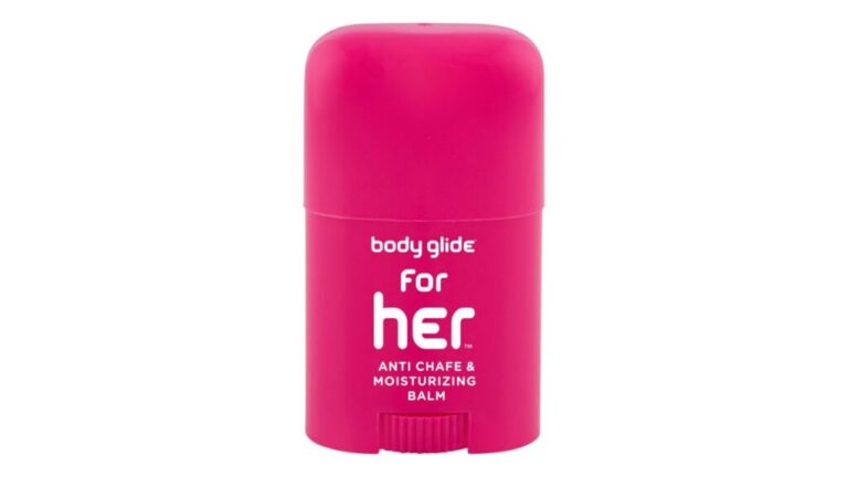 Bodyglide Anti-Chafing Balm against a white background