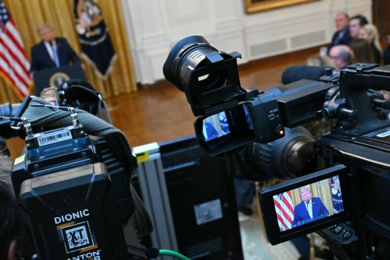 President Donald Trump during a prime-time address to the nation in the East Room of the White House on Thursday.