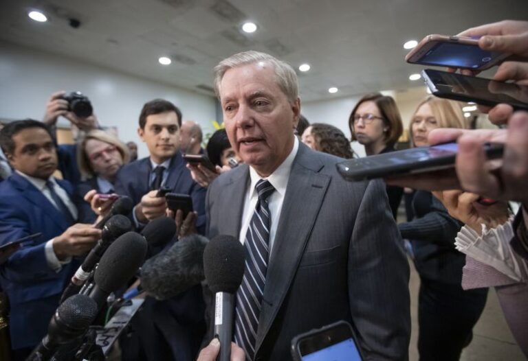 Graham speaks to reporters at the US Capitol on December 4, 2018.