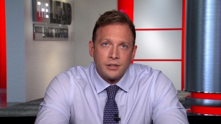 US Rep. Max Miller talks to CNN's Jake Tapper, not pictured, during an interview on Tuesday.