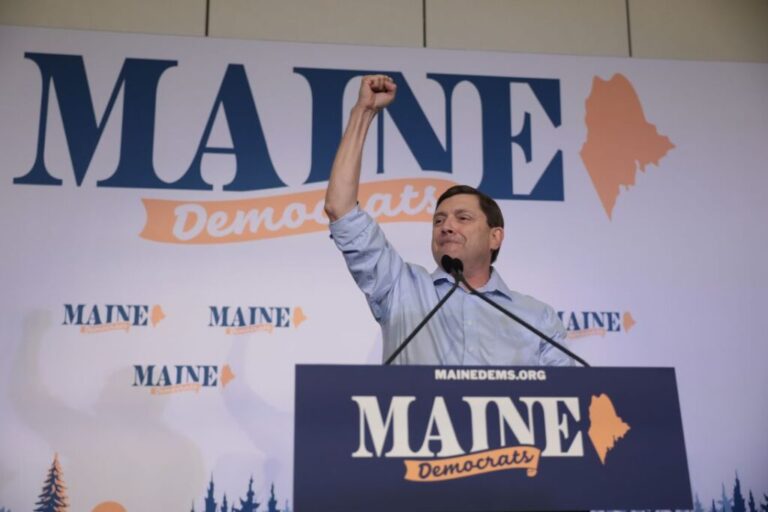 Troy Jackson speaks on July 25, 2026, in Bangor, Maine.