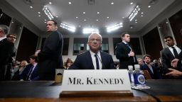 Robert F. Kennedy Jr. appears before the Senate Finance Committee for his confirmation hearing at the US Capitol in Washington, DC, on Wednesday, January 29.