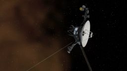 This artist's concept depicts NASA's Voyager 1 spacecraft entering interstellar space, or the space between stars. Interstellar space is dominated by the plasma, or ionized gas, that was ejected by the death of nearby giant stars millions of years ago. The environment inside our solar bubble is dominated by the plasma exhausted by our sun, known as the solar wind.