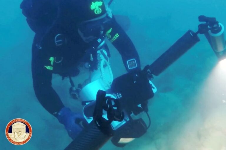 Divers found the 2,000-year-old shipwreck off the coast of Sicily.