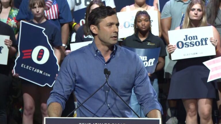Sen. Jon Ossoff speaks during an event in Atlanta, on Sunday, August 16.