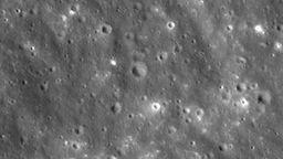 This is an animated before-and-after view of the crater formed after a Falcon 9 upper stage struck the Moon’s surface on Aug. 5, 2026. These images were taken between Aug. 11 and 12 by the Narrow-Angle Camera on NASA’s Lunar Reconnaissance Orbiter. These images are enlarged three times from the original, with north facing up, and they cover an area about a quarter of a mile wide.