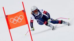 CORTINA D'AMPEZZO, ITALY - FEBRUARY 06: Lindsey Vonn of Team United States skis during the Women's Downhill training on day zero of the Milano Cortina 2026 Winter Olympics at Tofane Alpine Skiing Centre on February 06, 2026 in Cortina d'Ampezzo, Italy. (Photo by Mattia Ozbot/Getty Images)