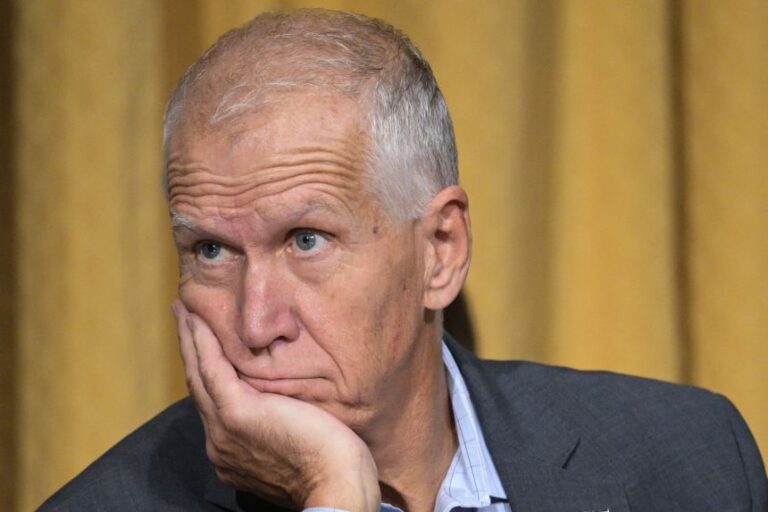 US Sen. Thom Tillis of North Carolina attends a hearing on Capitol Hill in Washington, DC, on July 30.