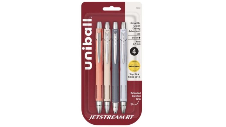 Uniball 0.7mm Jetstream Ballpoint Pens, 4-Pack