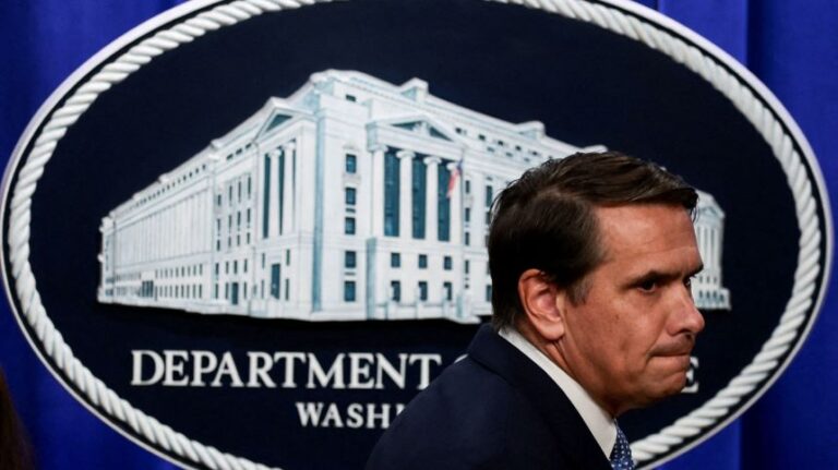 Acting US Attorney General Todd Blanche attends a press conference at the Justice Department, in Washington, DC, on June 11, 2026.