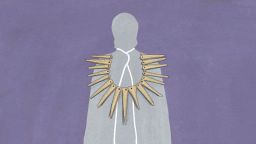 An artist's representation of how the individual might have dressed