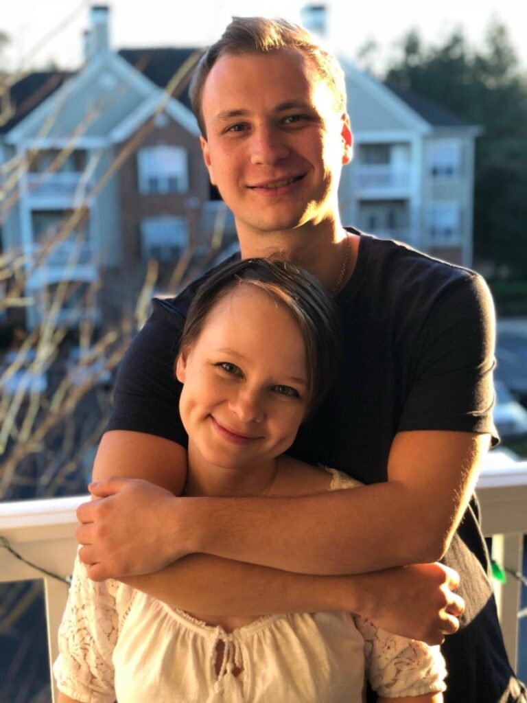 This photo provided by the family shows Robert Gilman and his sister, Lexie Hudson, in Lilburn, Georgia, in 2019.