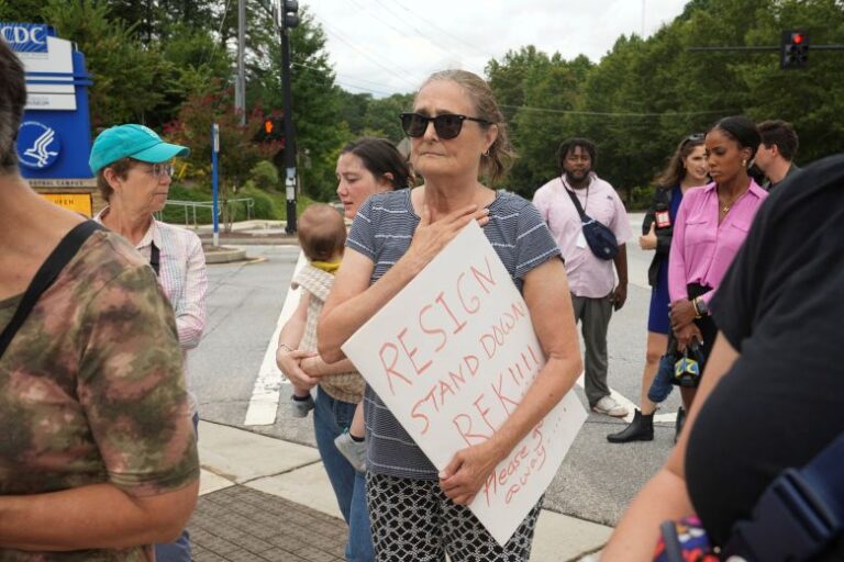 Community members pay respects to Dekalb County Police Officer David Rose on August 11, 2025.