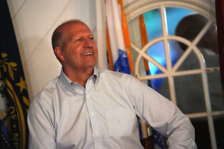 John E. Sununu speaks during a primary debate in Hampton, New Hampshire, on June 24.