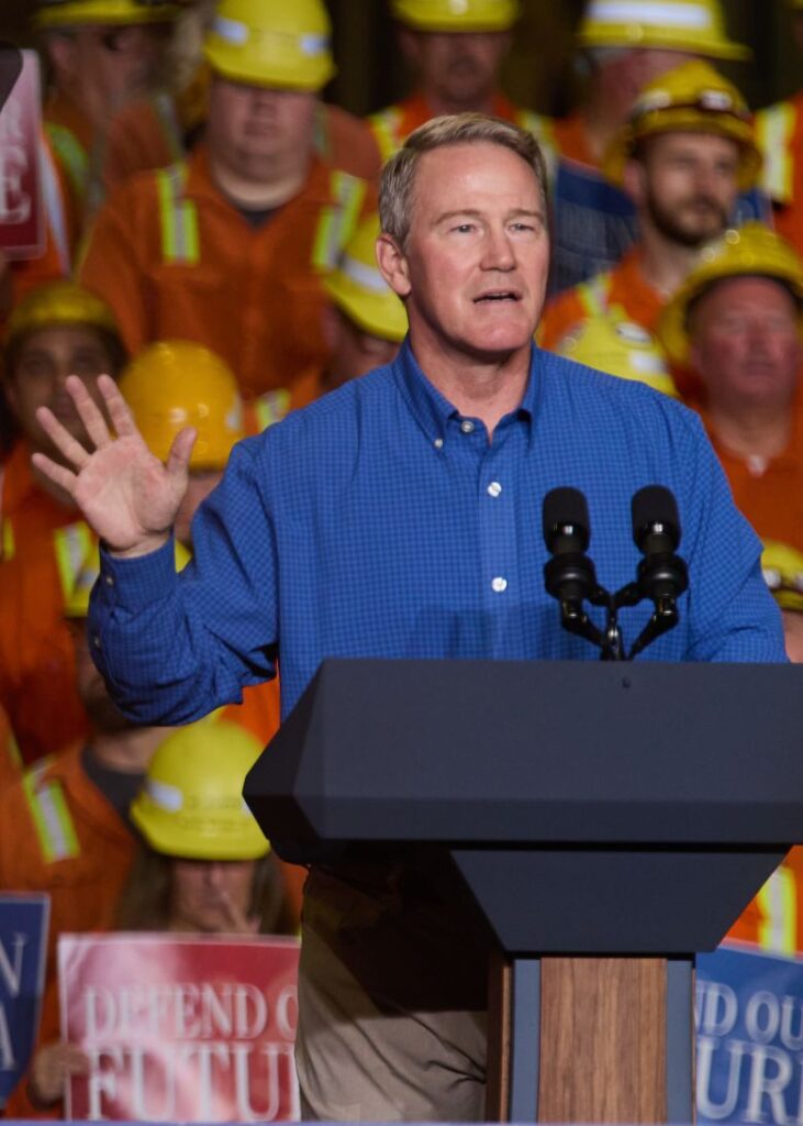 Sen. Jon Husted speaks during an event in Middletown, Ohio, on August 21.