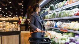 A woman shopping for groceries.