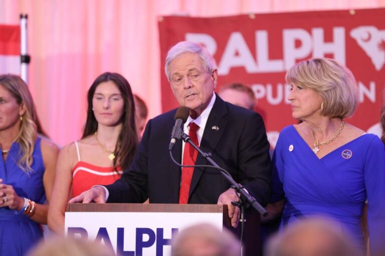 Rep. Ralph Norman speaks to supporters in Rock Hill, South Carolina, after losing the special US Senate runoff on Tuesday.