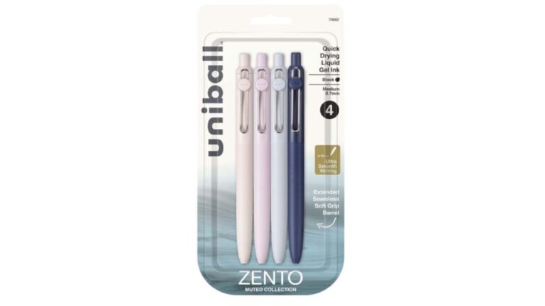 Uniball 0.7mm Zento Gel Pens, 4-Pack