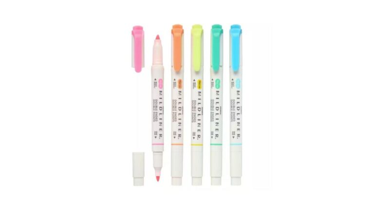 Zebra Mildliner Fluorescent Set, Set of 5.jpg