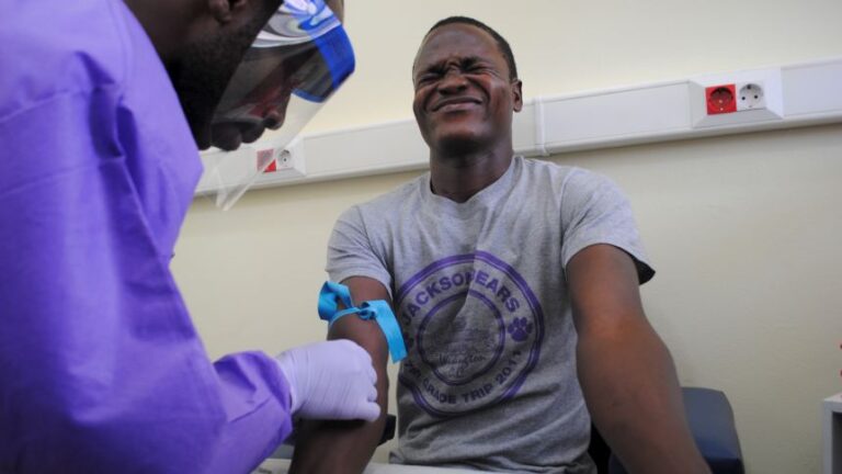 An Ebola survivor participates in a study in Monrovia, Liberia, on June 17, 2015. The country launched a five-year study to unravel the mystery of the long-term health effects that plague survivors of the viral disease. Since the epidemic started more than a year ago in a remote village in Guinea, more than 11,000 people have died, the vast majority in three West African nations, <a href=