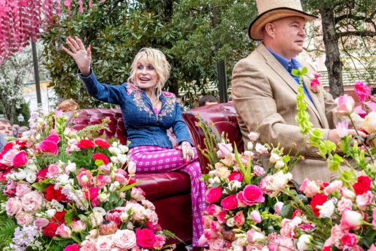Dolly Parton appears at Dollywood's Season Passholder and Media Day in Pigeon Forge, Tennessee, on March 8, 2024.