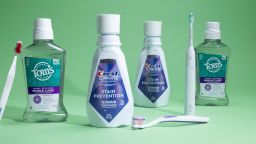 Four of the best mouthwashes with toothbrushes.
