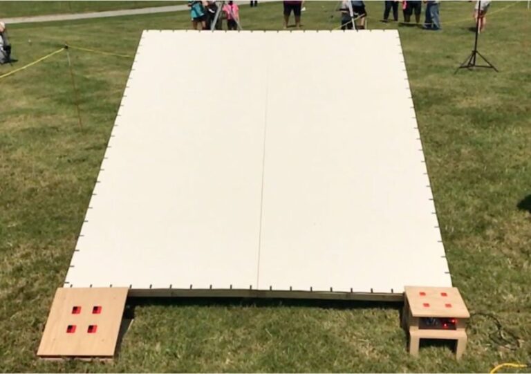 The University of Pittsburgh researchers use a screen and sensor setup to capture shadow band phenomena during a total solar eclipse.