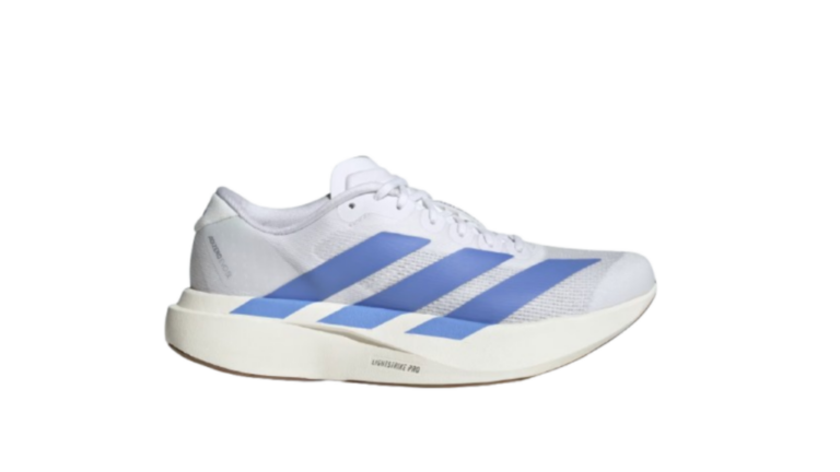 Adidas Adizero SL Women's shoes in blue and white.