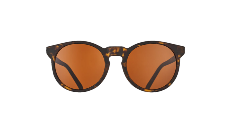 goodr nine dollar pour over round brown sunglasses