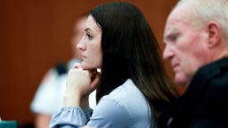 Lindsay Clancy and her defense attorney Kevin Reddington listen to testimony at Clancy's murder trial in Plymouth, Massachusetts, on Tuesday, August 11 2026.
