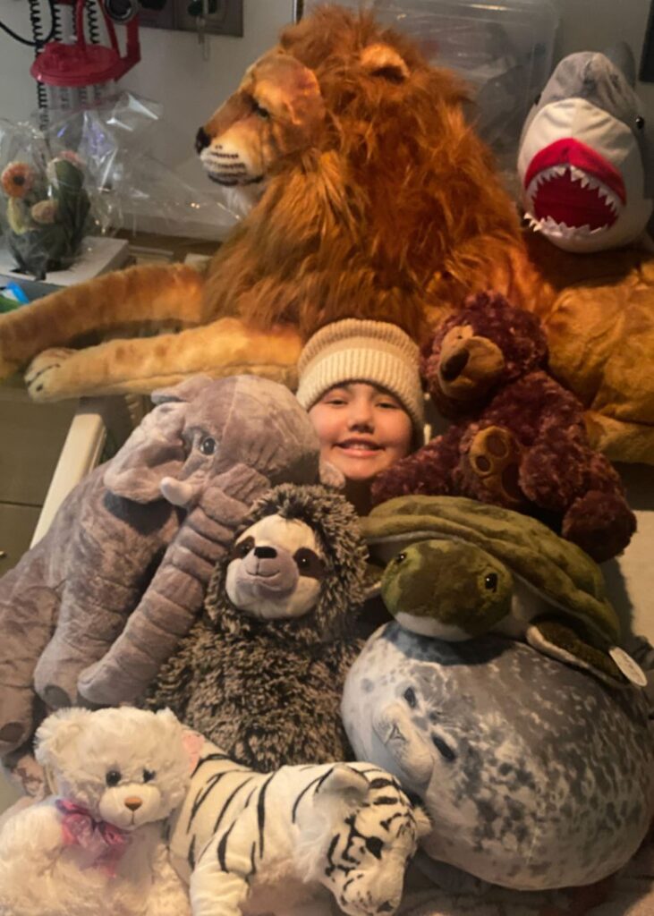 Sabina McMahon at age 12, three months after her cancer diagnosis.