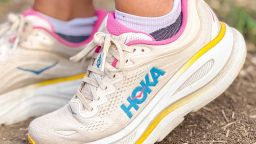 A pair of Hoka Bondi 9 shoes.