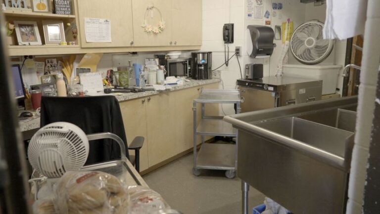 The kitchen at Thomas Hooker Elementary School in Meriden, Connecticut, was cobbled together from three closets.