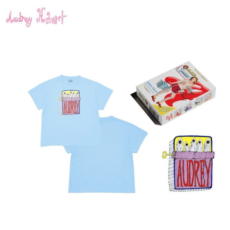 Audrey Hobert's merch collab with Fishwife seen on her website.