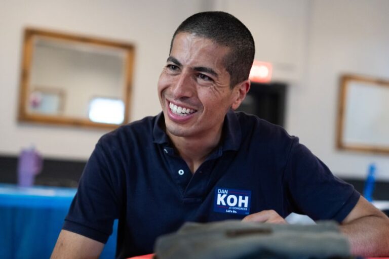 Dan Koh, a candidate for Massachusetts' 6th Congressional District, attends a