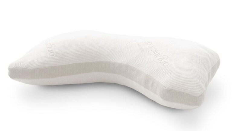 Naturepedic Organic Side Sleeper Pillow against a white background