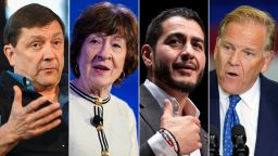 Left to right: Troy Jackson, Susan Collins, Abdul El-Sayed and Mike Rogers.