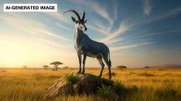 A rendering of a bluebuck, created with the assistance of AI by Colossal Biosciences. The Dallas-based biotech company has been secretly working to genetically engineer a hybrid of the extinct African antelope. <strong>Scroll through to learn more about the species in Colossal’s “de-extinction” program.</strong>