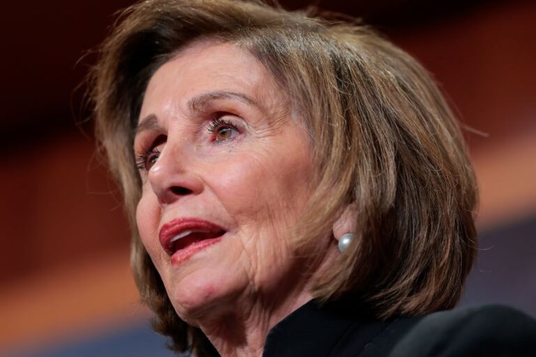 Rep. Nancy Pelosi speaks during a press conference on November 20, 2025.