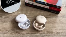 Soundcore by Anker Sleep A30 Earbuds next to the Soundcore Sleep A20 Wireless Earbuds