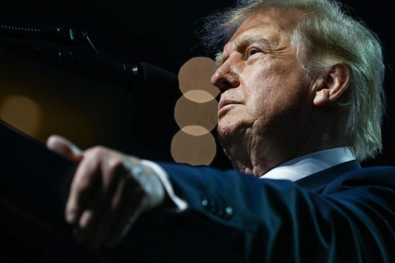 Trump speaks during the convention in Dallas on Wednesday.